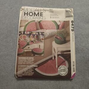 McCalls 6475 Watermelon Sewing Pattern New and Uncut